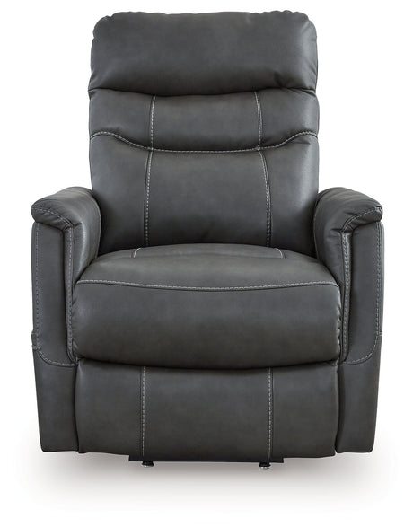 Strawbill Shadow Power Lift Recliner by Ashley at Eve Furniture