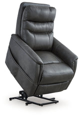 Strawbill Shadow Power Lift Recliner by Ashley at Eve Furniture