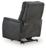 Strawbill Shadow Power Lift Recliner by Ashley at Eve Furniture
