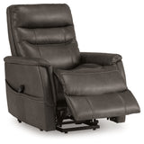 Strawbill Shadow Power Lift Recliner by Ashley at Eve Furniture