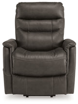 Strawbill Shadow Power Lift Recliner by Ashley at Eve Furniture