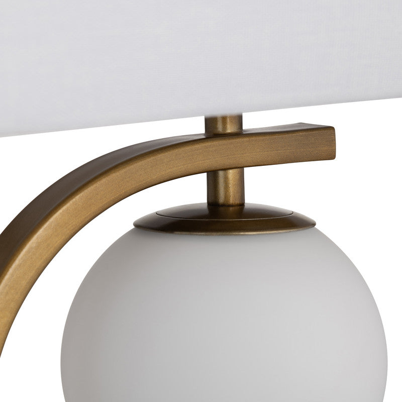 Streeter Gold/White Floor Lamp by Crestview at Eve Furniture