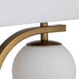 Streeter Gold/White Floor Lamp by Crestview at Eve Furniture