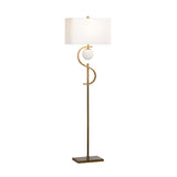 Streeter Gold/White Floor Lamp by Crestview at Eve Furniture