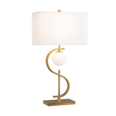 Streeter Gold/White Table Lamp by Crestview at Eve Furniture