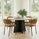 Strela White & Black Dining Table by Zuomod at Eve Furniture
