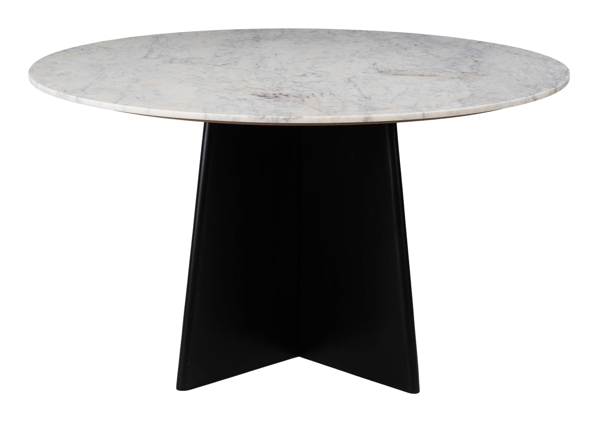 Strela White & Black Dining Table by Zuomod at Eve Furniture