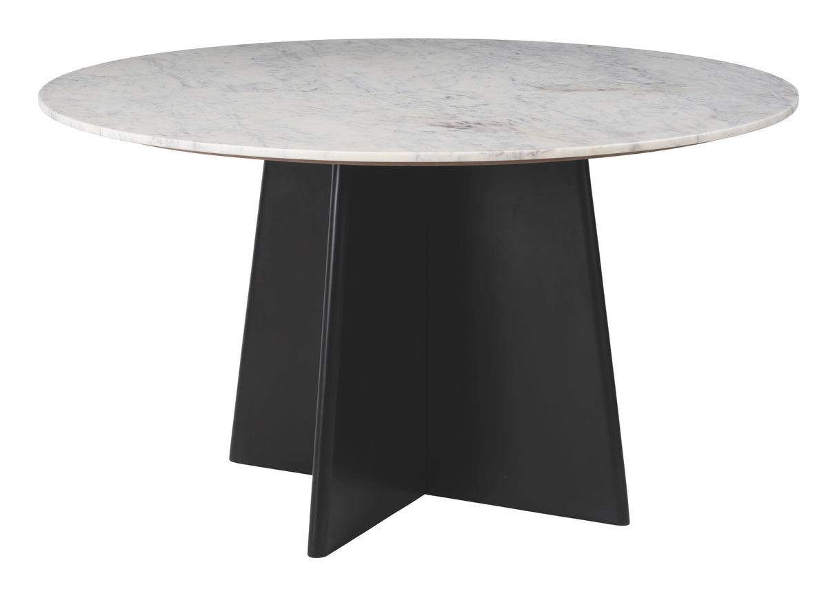 Strela White & Black Dining Table by Zuomod at Eve Furniture