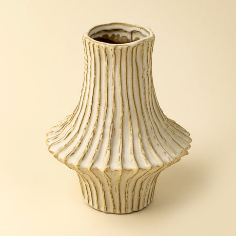 Stria Stoneware Vase, Set of 2 by Mercana at Eve Furniture