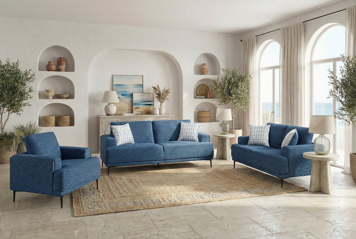 Stride Blue 2-Piece Living Room Set by Homelegance at Eve Furniture
