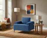 Stride Blue Chenille Chair by Homelegance at Eve Furniture
