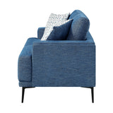 Stride Blue Chenille Living Room Set by Homelegance at Eve Furniture