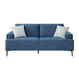 Stride Blue Chenille Living Room Set by Homelegance at Eve Furniture