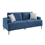 Stride Blue Chenille Living Room Set by Homelegance at Eve Furniture