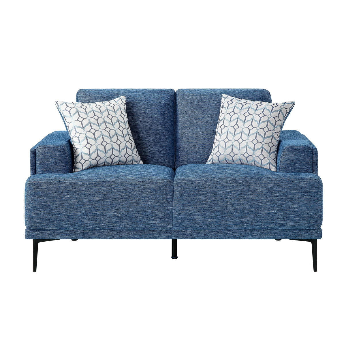Stride Blue Chenille Living Room Set by Homelegance at Eve Furniture