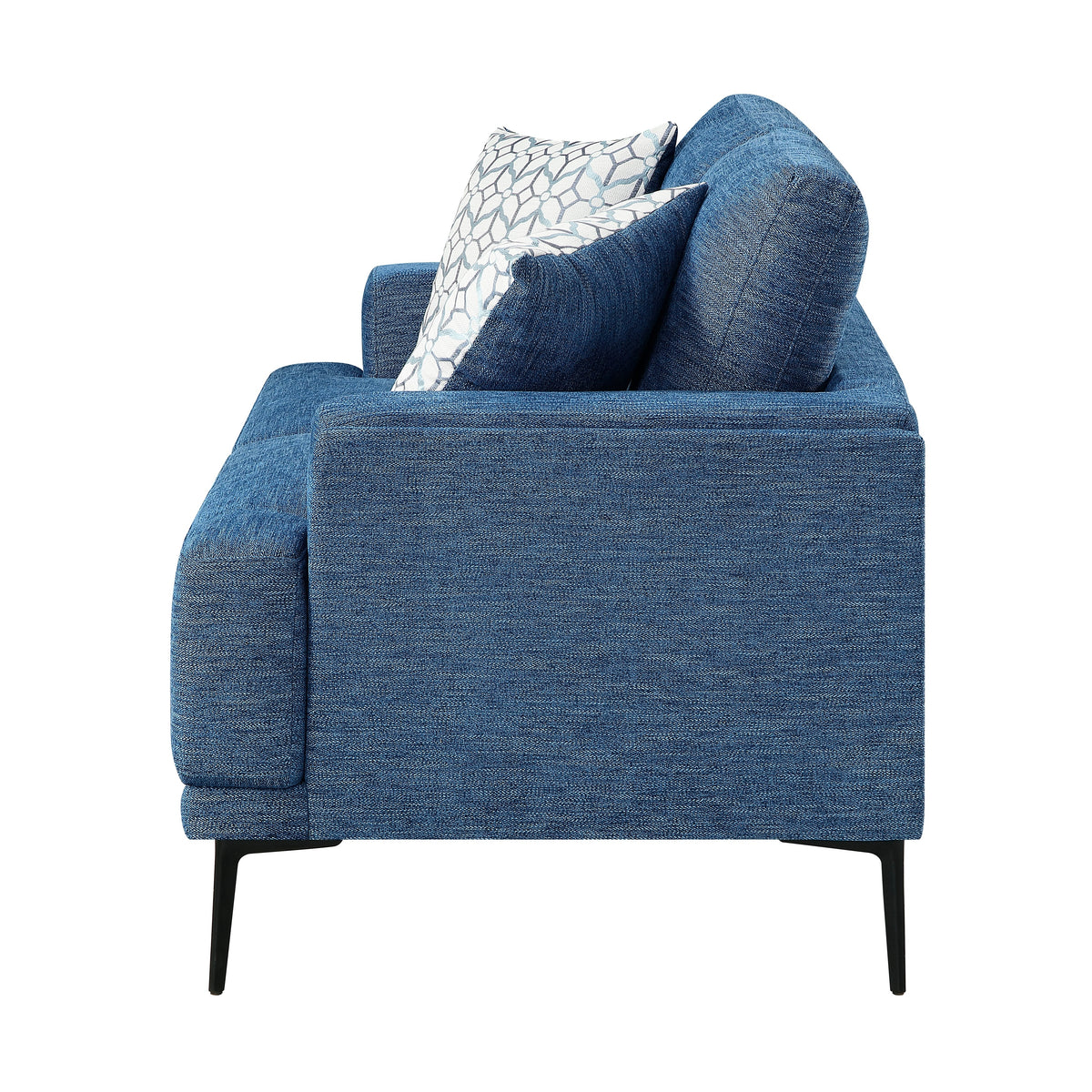 Stride Blue Chenille Loveseat by Homelegance at Eve Furniture