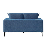 Stride Blue Chenille Loveseat by Homelegance at Eve Furniture