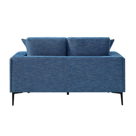 Stride Blue Chenille Loveseat by Homelegance at Eve Furniture