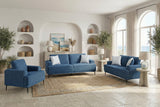 Stride Blue Chenille Sofa by Homelegance at Eve Furniture
