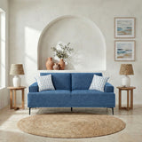 Stride Blue Chenille Sofa by Homelegance at Eve Furniture