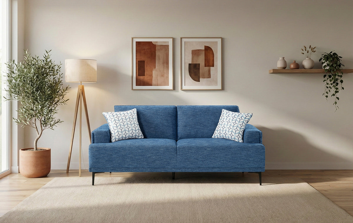 Stride Blue Chenille Sofa by Homelegance at Eve Furniture
