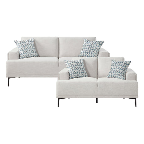 Stride Taupe 2-Piece Living Room Set by Homelegance at Eve Furniture