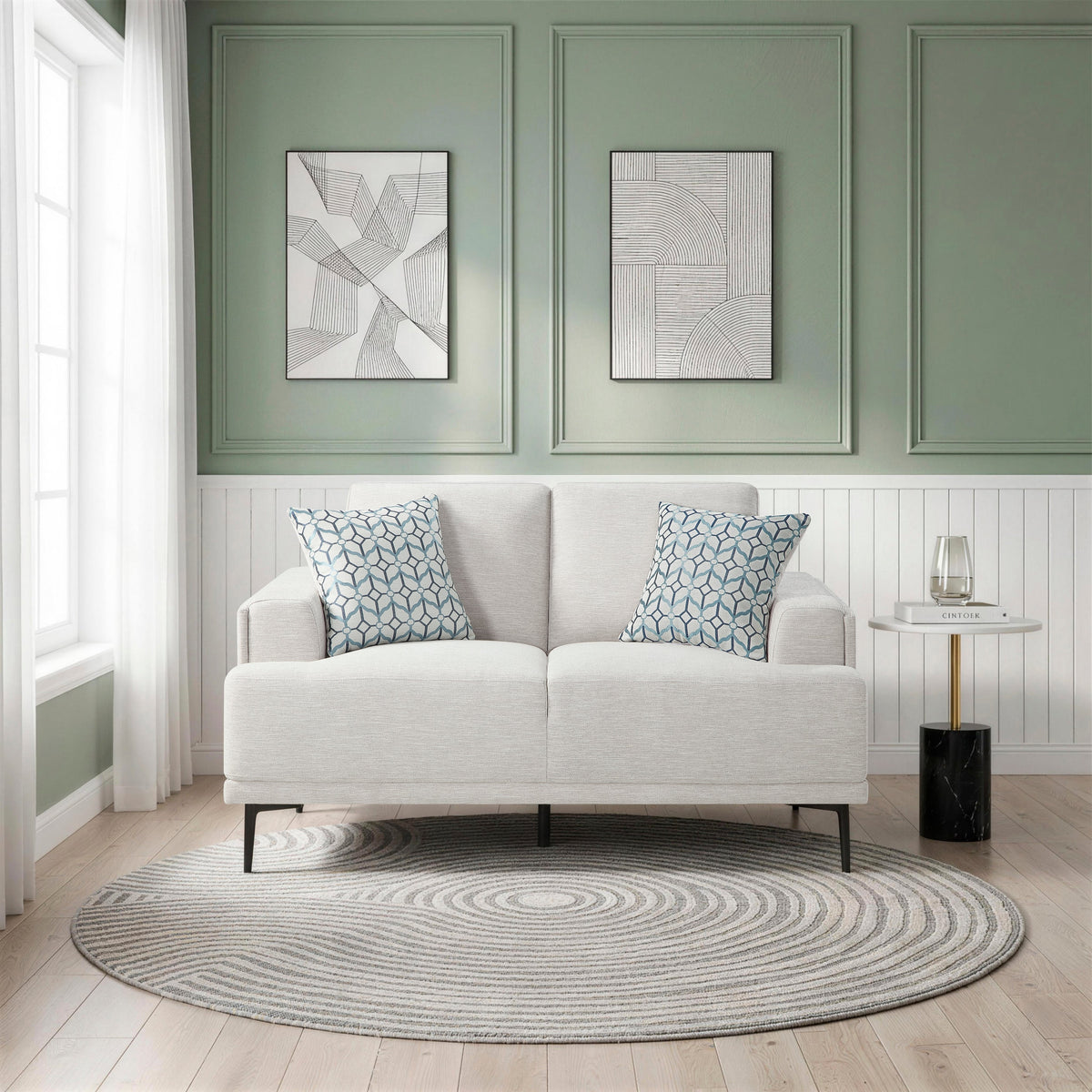 Stride Taupe Chenille Living Room Set by Homelegance at Eve Furniture