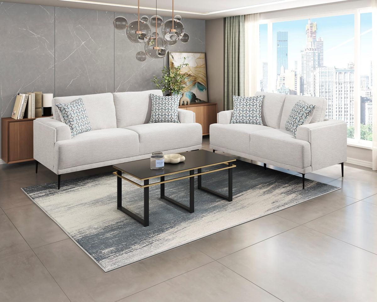 Stride Taupe Chenille Living Room Set by Homelegance at Eve Furniture