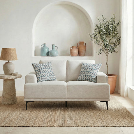 Stride Taupe Chenille Loveseat by Homelegance at Eve Furniture