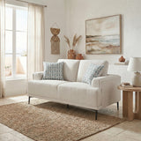 Stride Taupe Chenille Loveseat by Homelegance at Eve Furniture