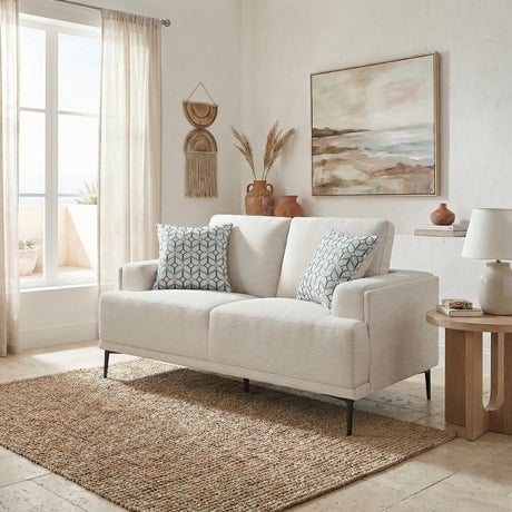 Stride Taupe Chenille Loveseat by Homelegance at Eve Furniture