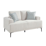 Stride Taupe Chenille Loveseat by Homelegance at Eve Furniture