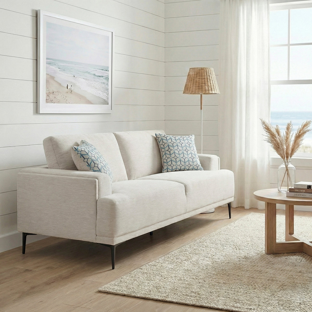 Stride Taupe Chenille Sofa by Homelegance at Eve Furniture