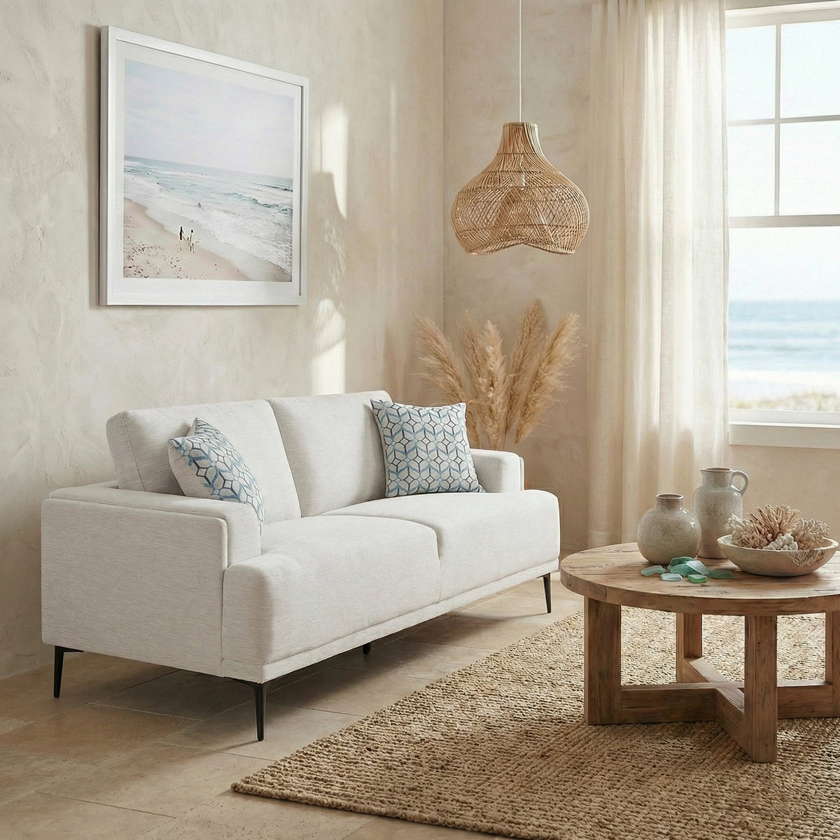 Stride Taupe Chenille Sofa by Homelegance at Eve Furniture