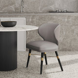 Strine Dining Chair in Dark Taupe by Manhattan Comfort at Eve Furniture