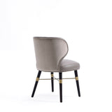 Strine Dining Chair in Dark Taupe by Manhattan Comfort at Eve Furniture