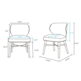 Strine Dining Chair in Dark Taupe (set of 2) by Manhattan Comfort at Eve Furniture