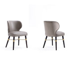 Strine Dining Chair in Dark Taupe (set of 2) by Manhattan Comfort at Eve Furniture