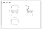 Strine Dining Chair in Royal Blue by Manhattan Comfort at Eve Furniture