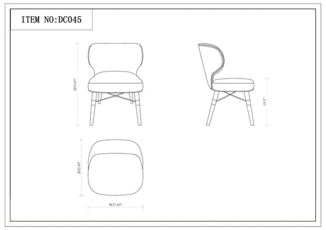 Strine Dining Chair in Royal Blue by Manhattan Comfort at Eve Furniture
