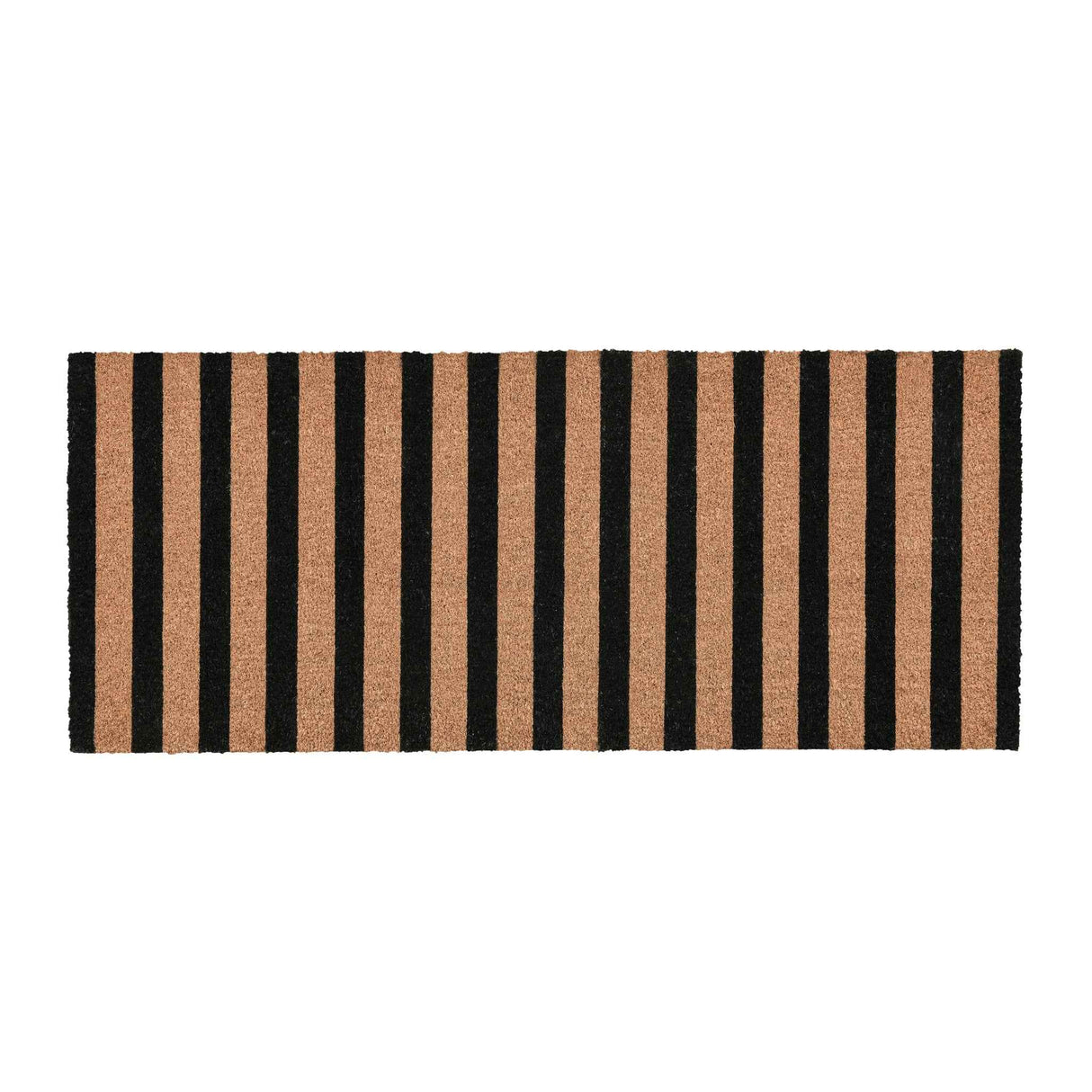 Striped Black/Natural 24x57 Doormat by Classic Home at Eve Furniture
