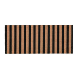 Striped Black/Natural 24x57 Doormat by Classic Home at Eve Furniture