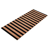 Striped Black/Natural 24x57 Doormat by Classic Home at Eve Furniture
