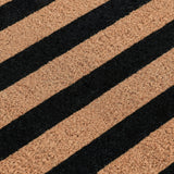 Striped Black/Natural 24x57 Doormat by Classic Home at Eve Furniture