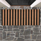 Striped Black/Natural 24x57 Doormat by Classic Home at Eve Furniture