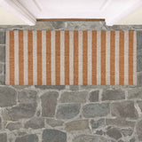 Striped Ivory/Natural 24x57 Doormat by Classic Home at Eve Furniture