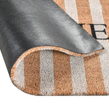 Striped Natural 24x36 Doormat by Classic Home at Eve Furniture