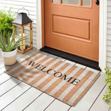 Striped Natural 24x36 Doormat by Classic Home at Eve Furniture