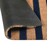 Striped Navy/Natural 24x57 Doormat by Classic Home at Eve Furniture