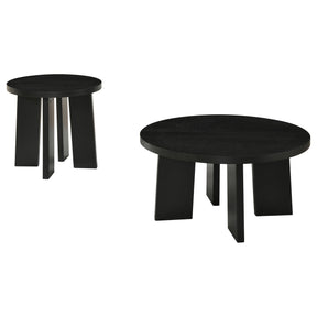 Strouse Black 2-Piece Occasional Table Set by Coaster at Eve Furniture